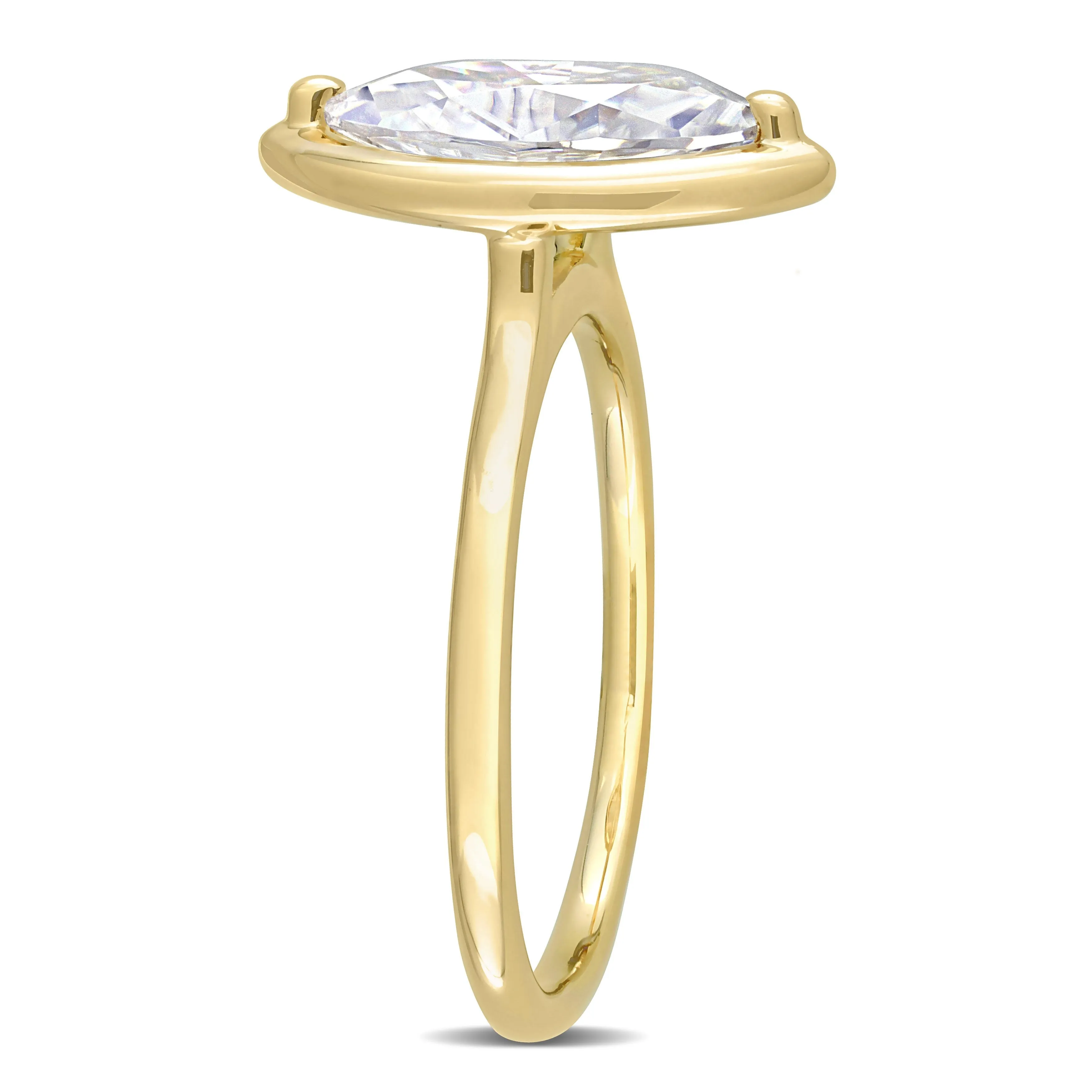 Miadora 1 1/2ct DEW Marquise Created Moissanite Engagement Ring in 10k Yellow Gold sold by Zulily product image thumbnail 2
