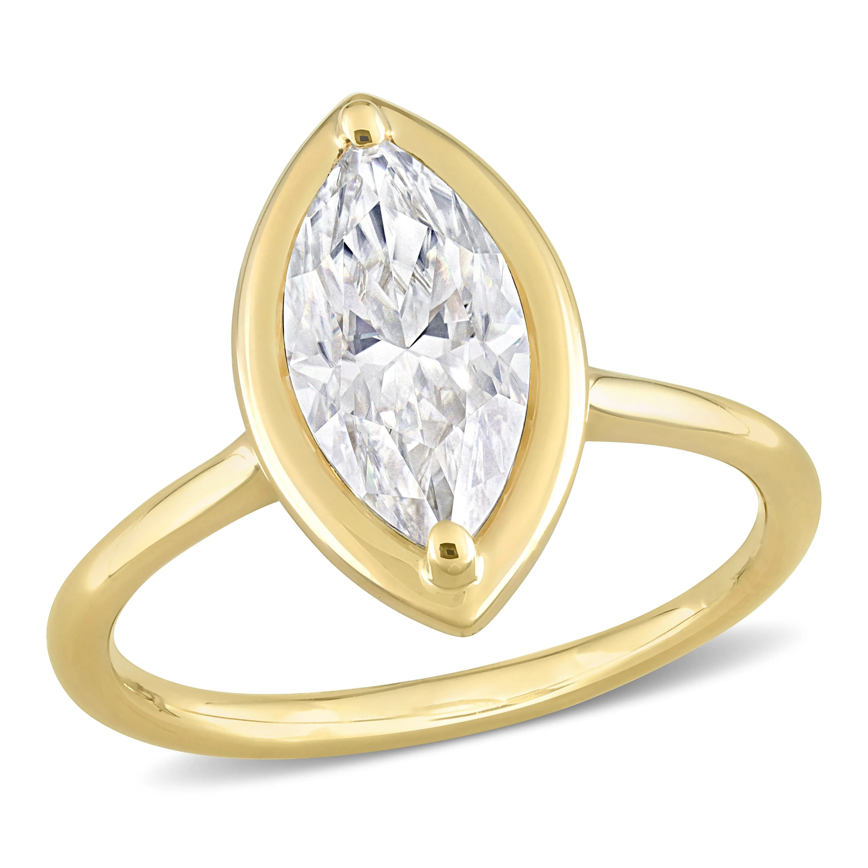 Miadora 1 1/2ct DEW Marquise Created Moissanite Engagement Ring in 10k Yellow Gold sold by Zulily
