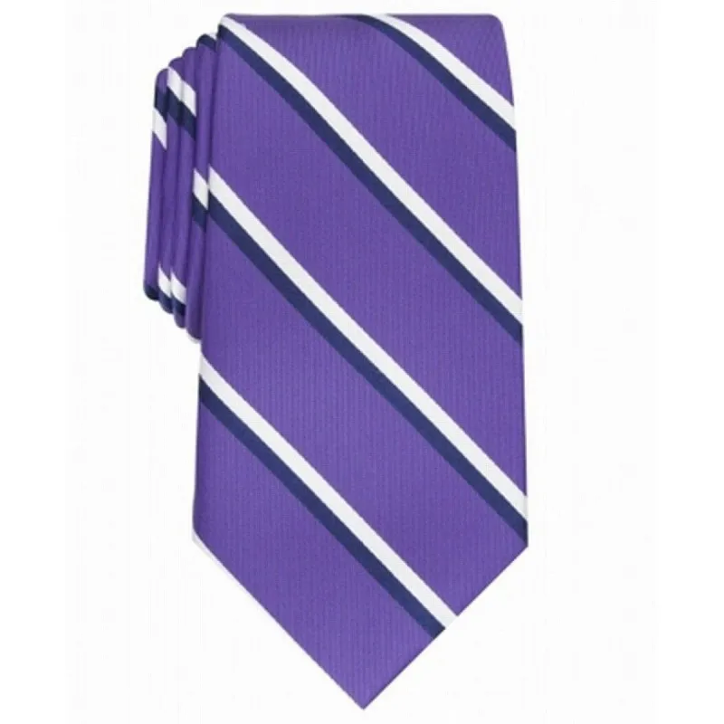 Club Room Men's Classic Stripe Tie Purple Size Regular - one size sold by Zulily