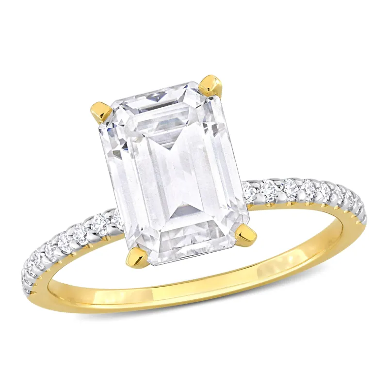 Miadora 3 1/5ct DEW Created Moissanite Engagement Ring 10k Yellow Gold sold by Zulily