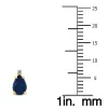14K Yellow Gold 6x4MM Pear Sapphire and Diamond Earrings sold by Zulily
