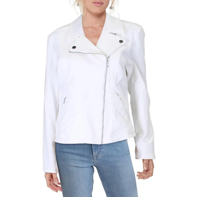 Maison Jules Women's Moto Jacket White Size XS sold by Zulily