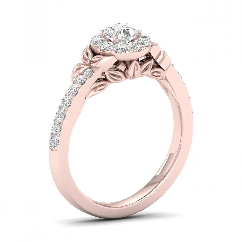 DeCouer 14k Gold 5/8ct TDW Diamond Halo Engagement Ring sold by Zulily product image thumbnail 3
