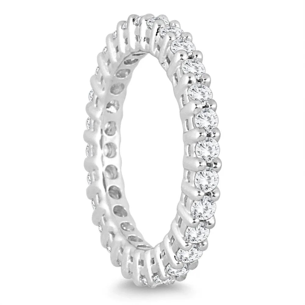 1 Carat TW Diamond Eternity Band in 14K White Gold sold by Zulily product image thumbnail 2