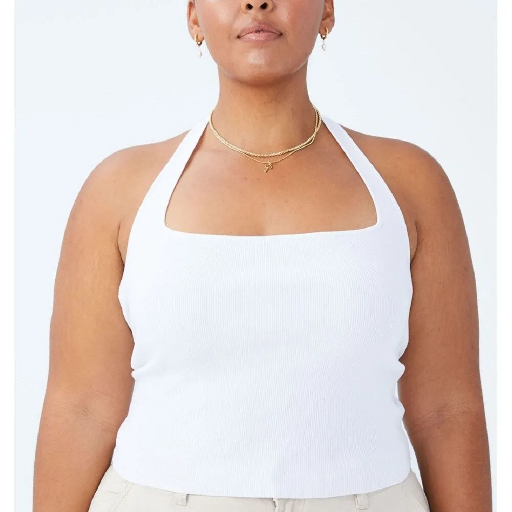 COTTON ON Women's Active Summer Knit Twist Back Vestlette Top White sold by Zulily product image thumbnail 2
