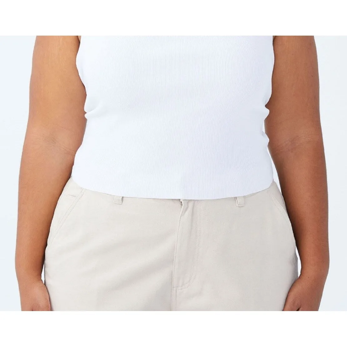 COTTON ON Women's Active Summer Knit Twist Back Vestlette Top White sold by Zulily product image thumbnail 5