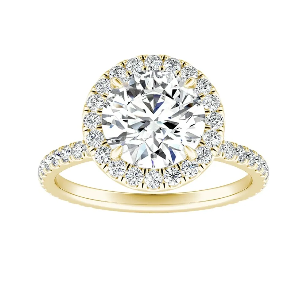 Auriya 14k Gold 1 1/2ctw Moissanite Halo Diamond Engagement Ring 5/8ct TDW sold by Zulily product image thumbnail 5