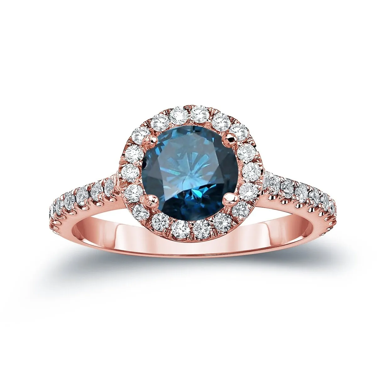 Auriya 14k Gold 1 7/8ctw Round Halo Blue Diamond Engagement Ring sold by Zulily product image thumbnail 4
