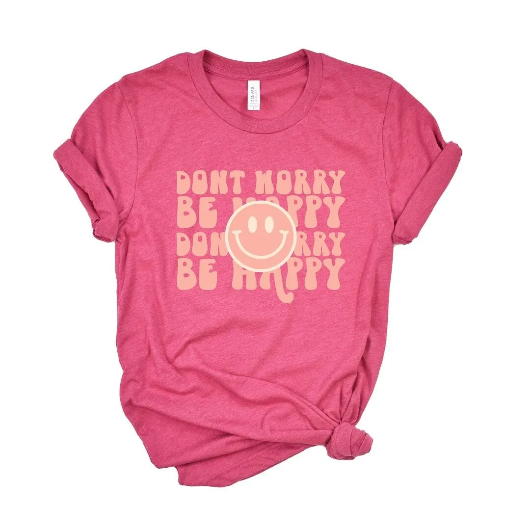 Don't Worry Be Happy Smiley Face Short Sleeve Tee sold by Zulily product image thumbnail 3