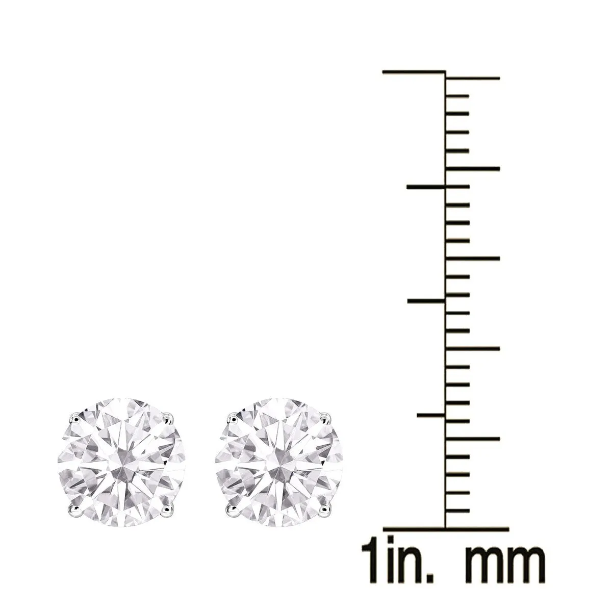 Sterling Silver with Moissanite Stud Earring sold by Zulily product image thumbnail 3
