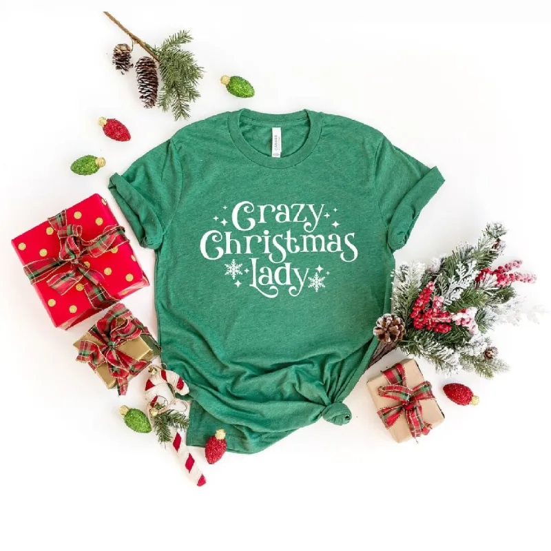 Crazy Christmas Lady Short Sleeve Tee sold by Zulily