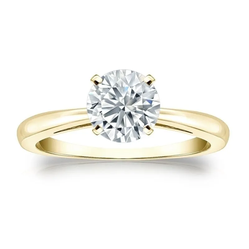 Auriya 1 carat TDW Round Solitaire Diamond Engagement Ring 14K Gold GIA Certified sold by Zulily product image thumbnail 5