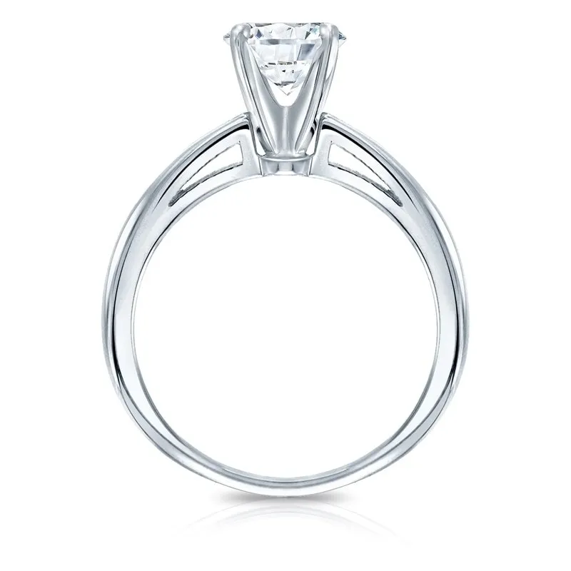 Auriya 1 carat TDW Round Solitaire Diamond Engagement Ring 14K Gold GIA Certified sold by Zulily product image thumbnail 2