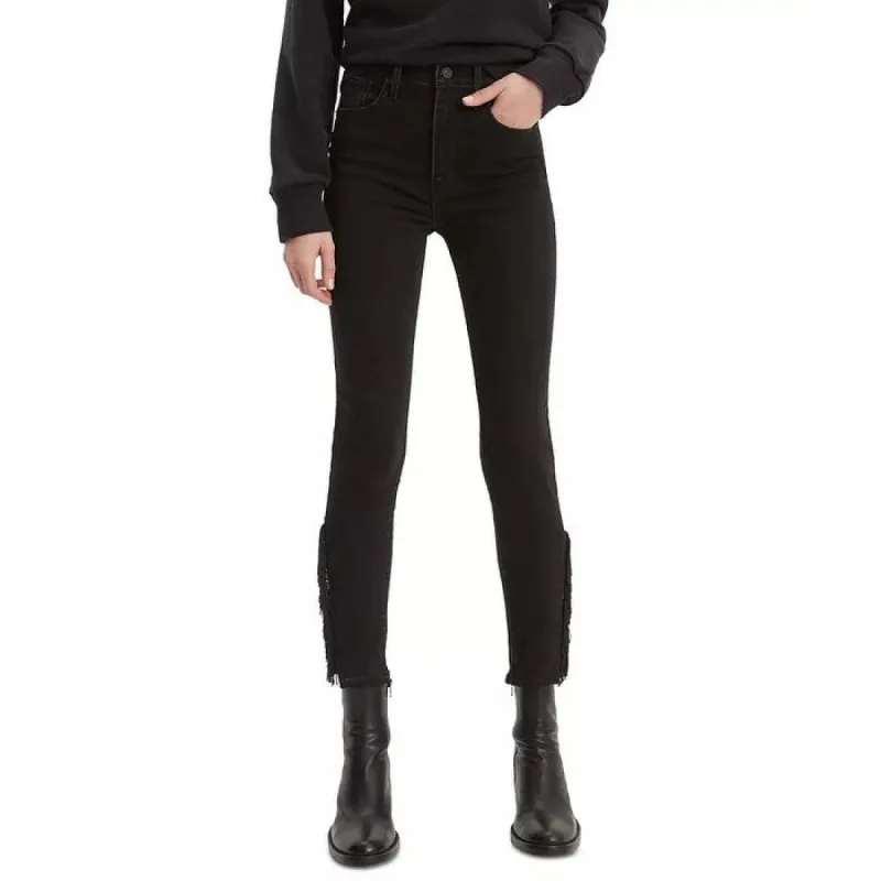 Levi's Women's Mile High Fringed Skinny Ankle Jeans Black Size 27 sold by Zulily