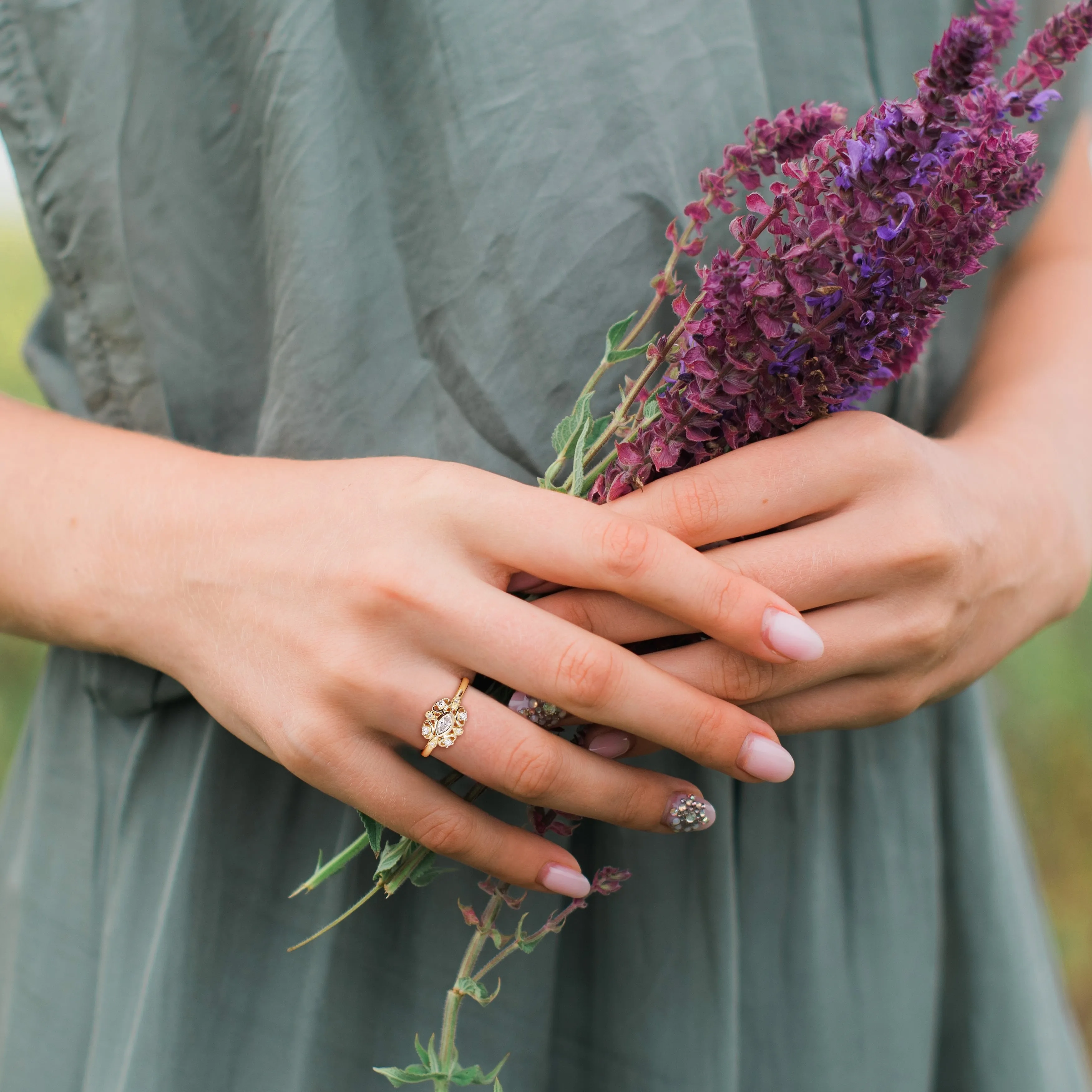 Miadora 1/4ct TW Diamond Cluster Ring in 14k Yellow Gold sold by Zulily product image thumbnail 5