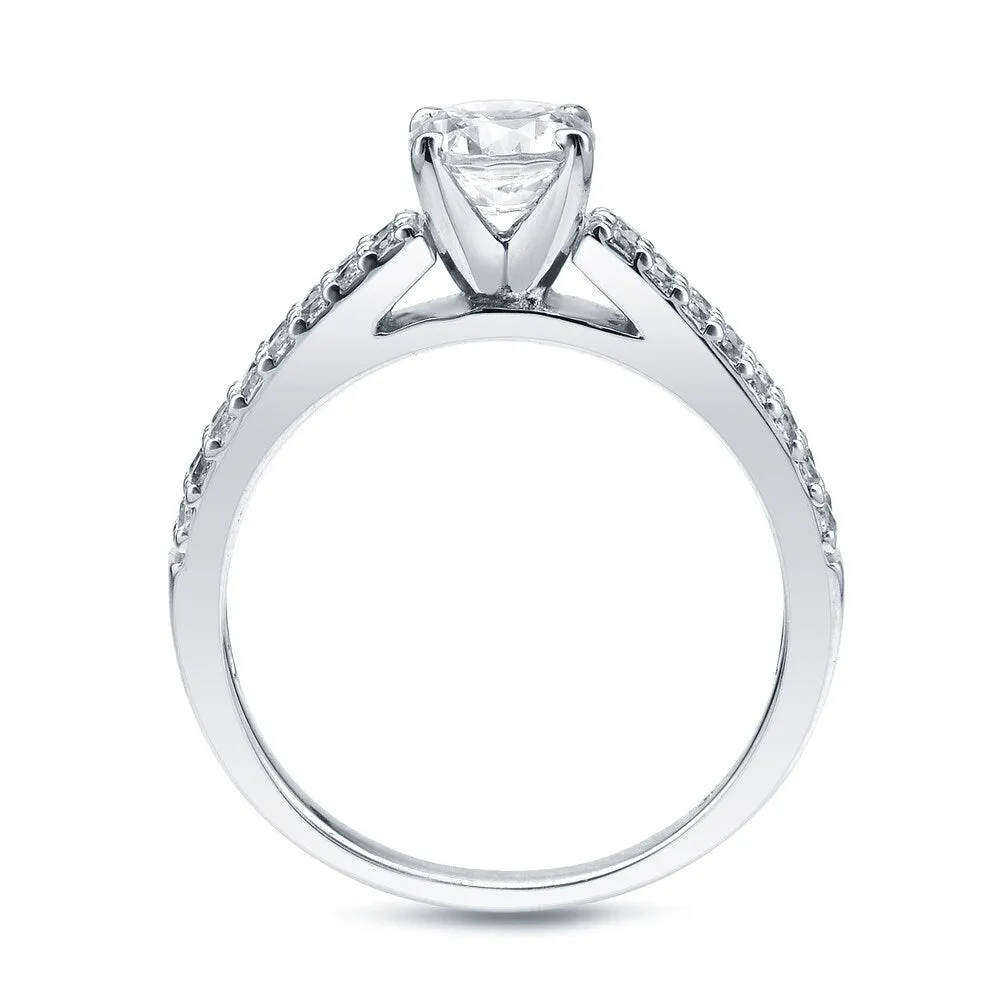 Auriya Platinum 1 1/2ctw Double Row Pave Diamond Engagement Ring Set sold by Zulily product image thumbnail 3