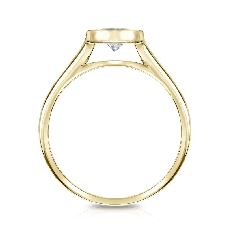 Auriya 1 1/4ctw Round Solitaire Diamond Engagement Ring Bezel-set 18k Gold sold by Zulily product image thumbnail 4