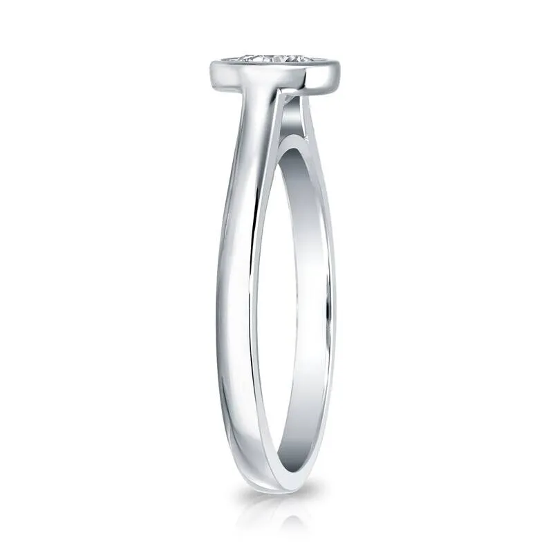 Auriya 1 1/4ctw Round Solitaire Diamond Engagement Ring Bezel-set 18k Gold sold by Zulily product image thumbnail 5