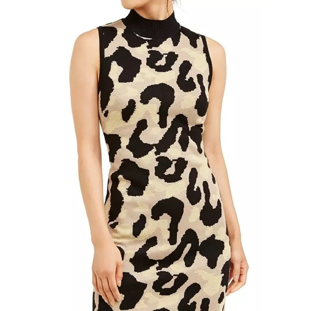 Planet Gold Juniors' Leopard-Print Sweater Dress Yellow Size XS sold by Zulily product image thumbnail 3