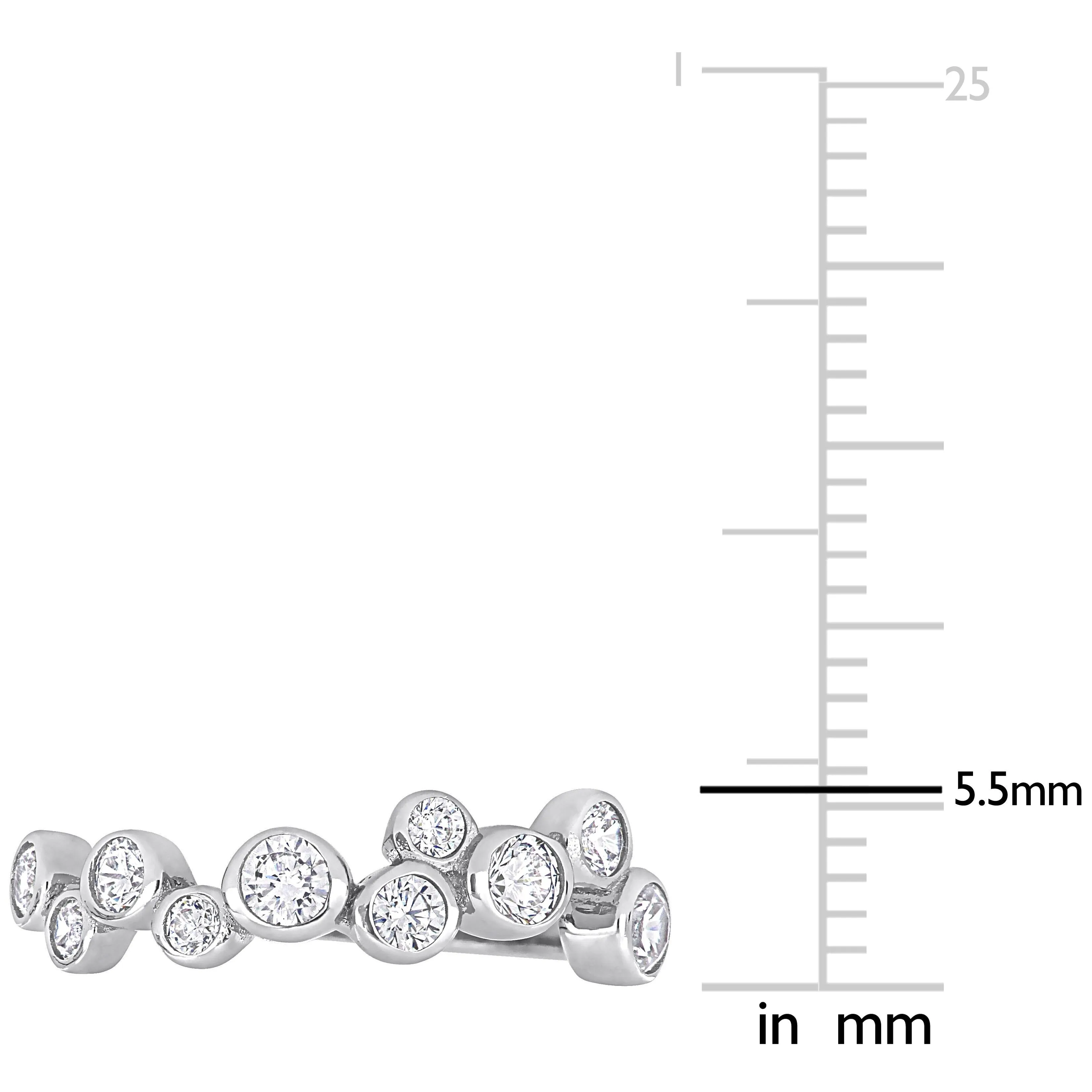 Miadora 1 1/5ct TGW Cubic Zirconia Graduated Zigzag Ring in Sterling Silver sold by Zulily product image thumbnail 3