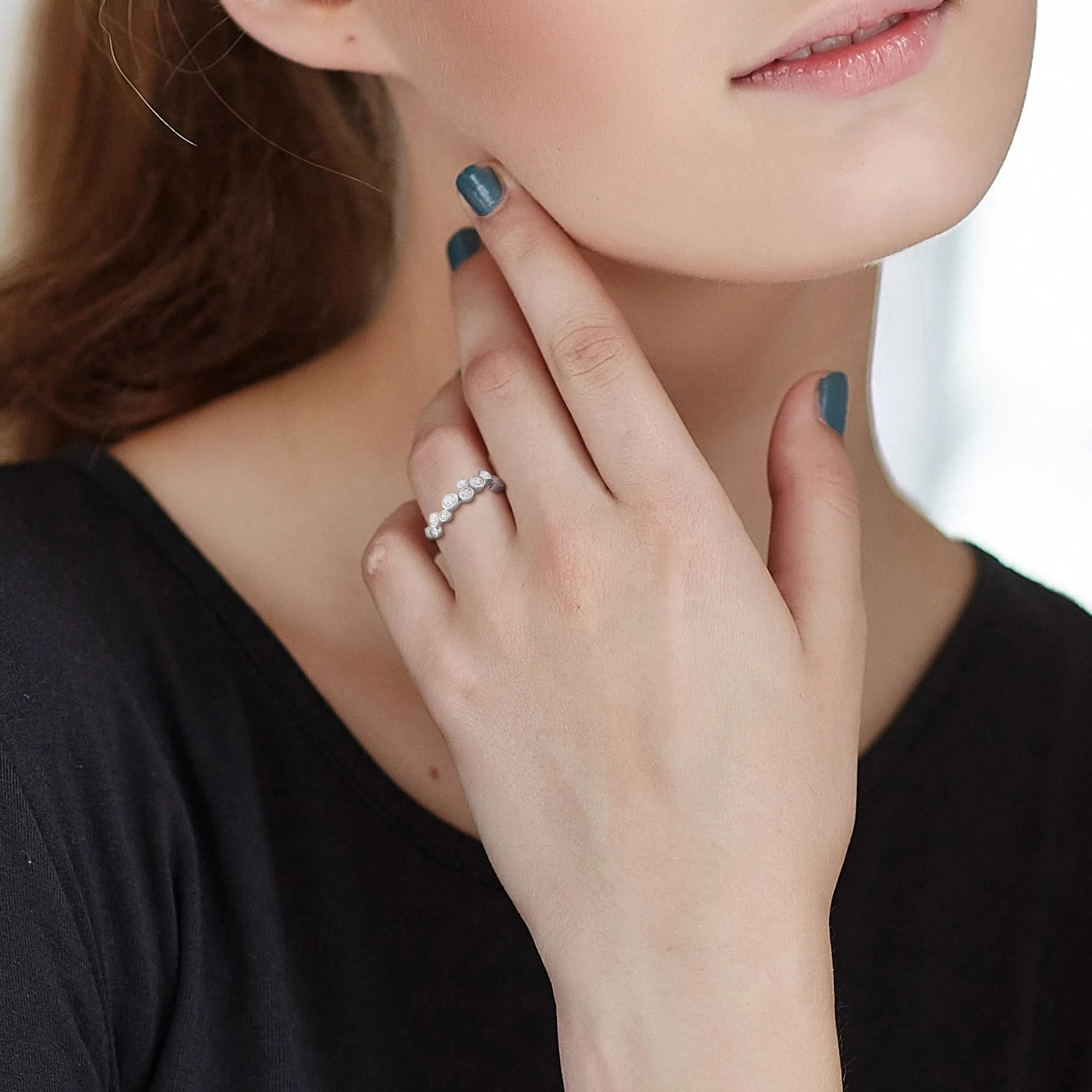 Miadora 1 1/5ct TGW Cubic Zirconia Graduated Zigzag Ring in Sterling Silver sold by Zulily product image thumbnail 5