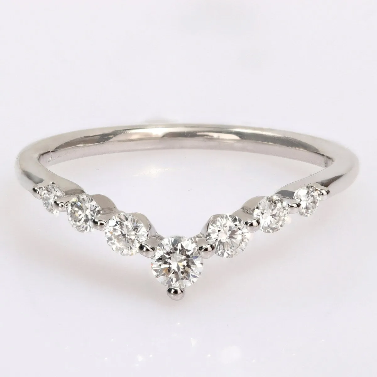 Eternally Yours 3/8ct TW Lab Created Diamond Semi-Eternity Ring in Platinum Plated Sterling Silver sold by Zulily product image thumbnail 2