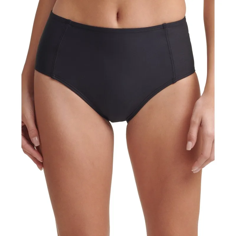 Dkny Women's Seahigh Waist Bikini Bottoms Swimsuit Black sold by Zulily