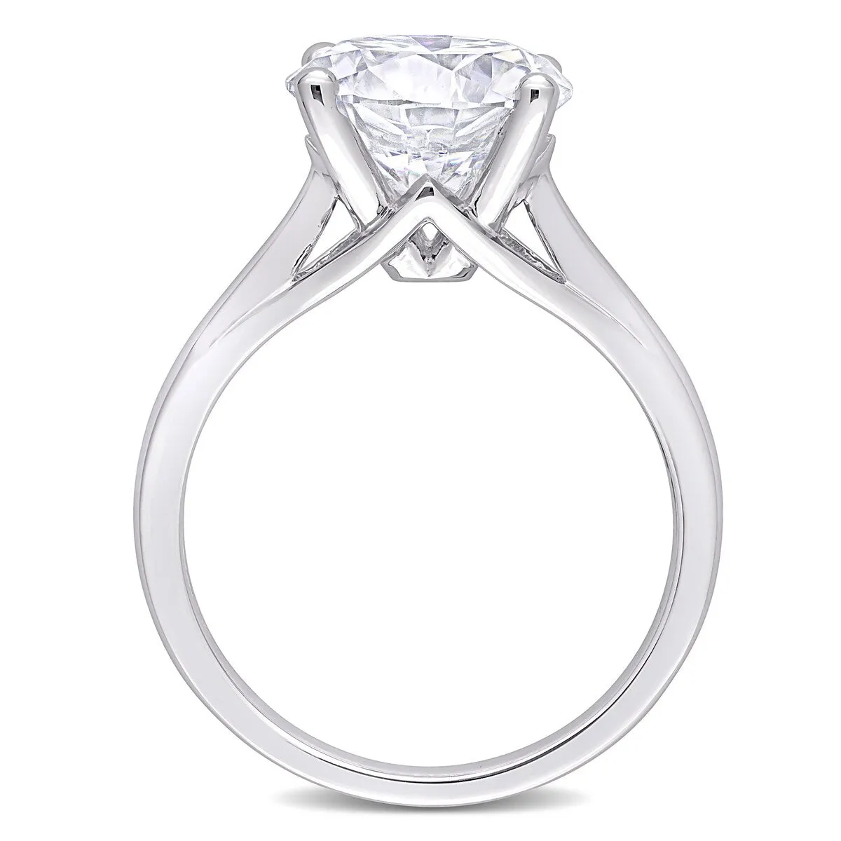 Miadora 3 1/2ct DEW Moissanite Classic Solitaire Engagement Ring in 10k White Gold sold by Zulily product image thumbnail 5