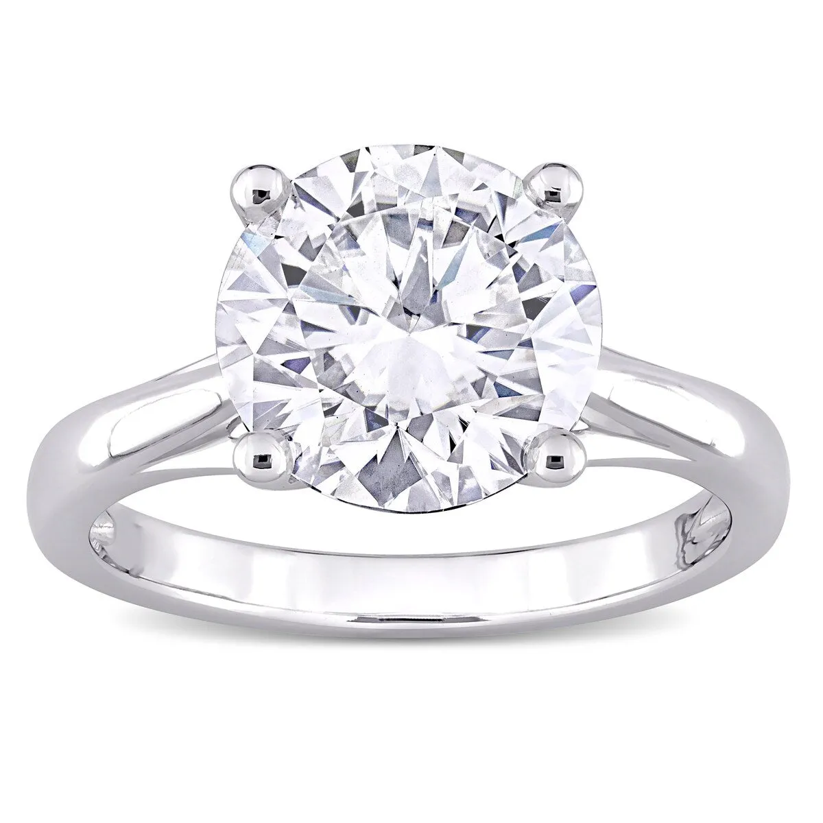 Miadora 3 1/2ct DEW Moissanite Classic Solitaire Engagement Ring in 10k White Gold sold by Zulily product image thumbnail 3