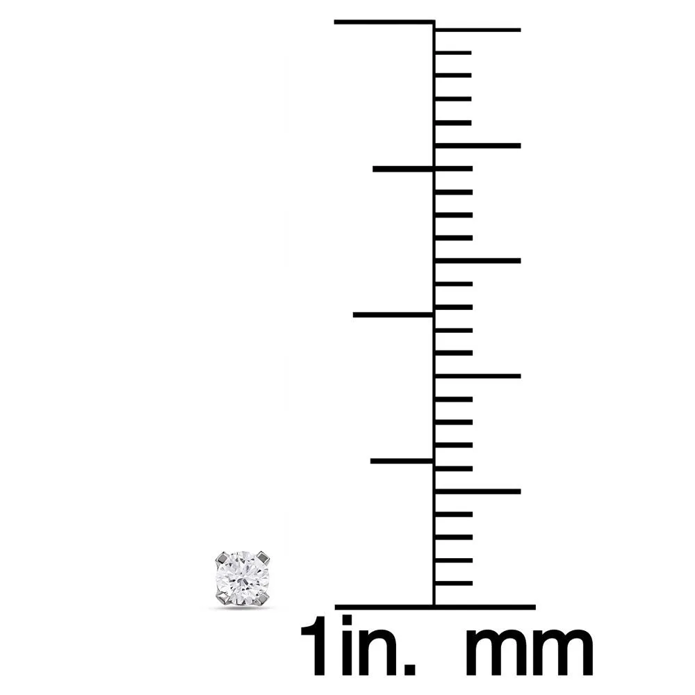 Miadora 14k Gold 1/5ct TDW Round Diamond Stud Earrings sold by Zulily product image thumbnail 3