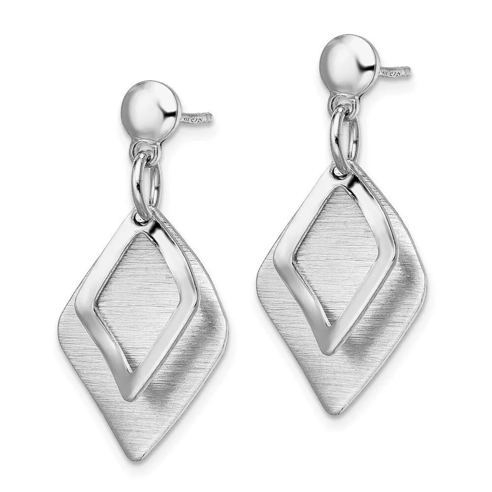 Curata 925 Sterling Silver 30.6x14.75m Geometric Dangle Earrings sold by Zulily product image thumbnail 3