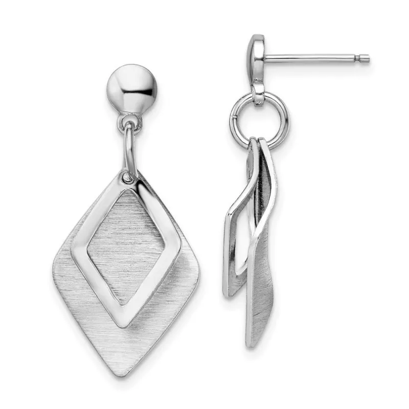 Curata 925 Sterling Silver 30.6x14.75m Geometric Dangle Earrings sold by Zulily