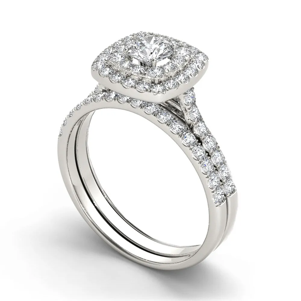 De Couer 1 1/4 ct TDW Diamond Halo Engagement Ring Set sold by Zulily product image thumbnail 3