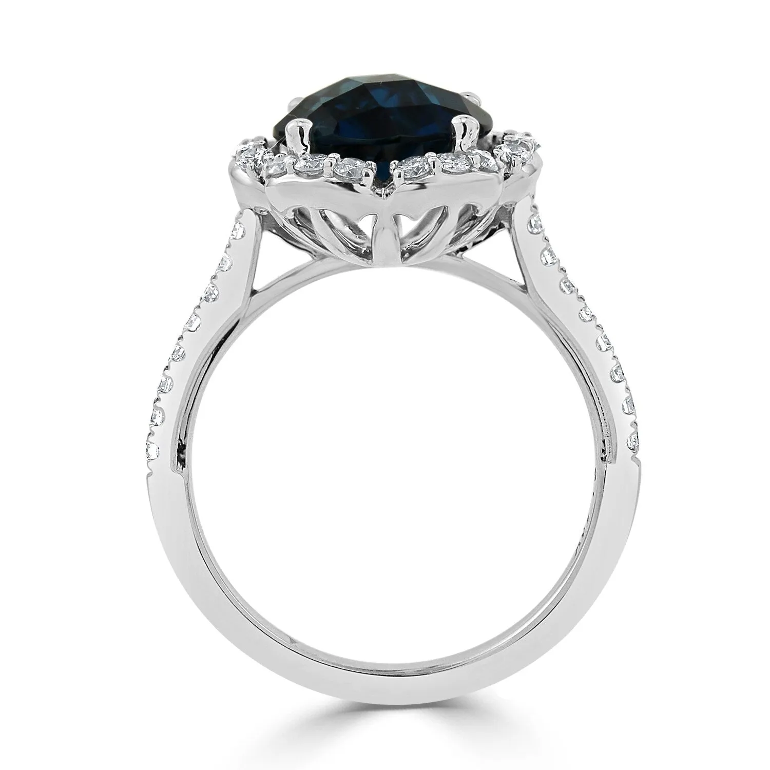 Auriya Vintage 3 1/10ct Fancy London Blue Topaz and Halo Diamond Engagement Ring 3/8ct Fancy 14k Gold sold by Zulily product image thumbnail 5
