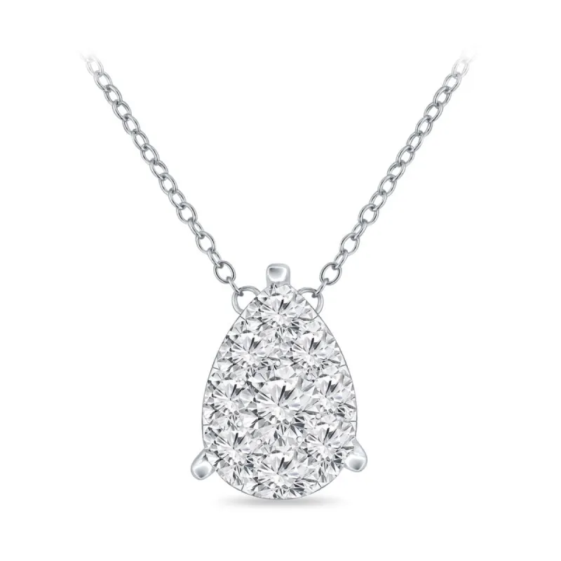 Auriya 14k Gold 1/2ct TDW Pear Shaped Pave Diamond Necklace by Auriya (H-I, I1-I2) sold by Zulily