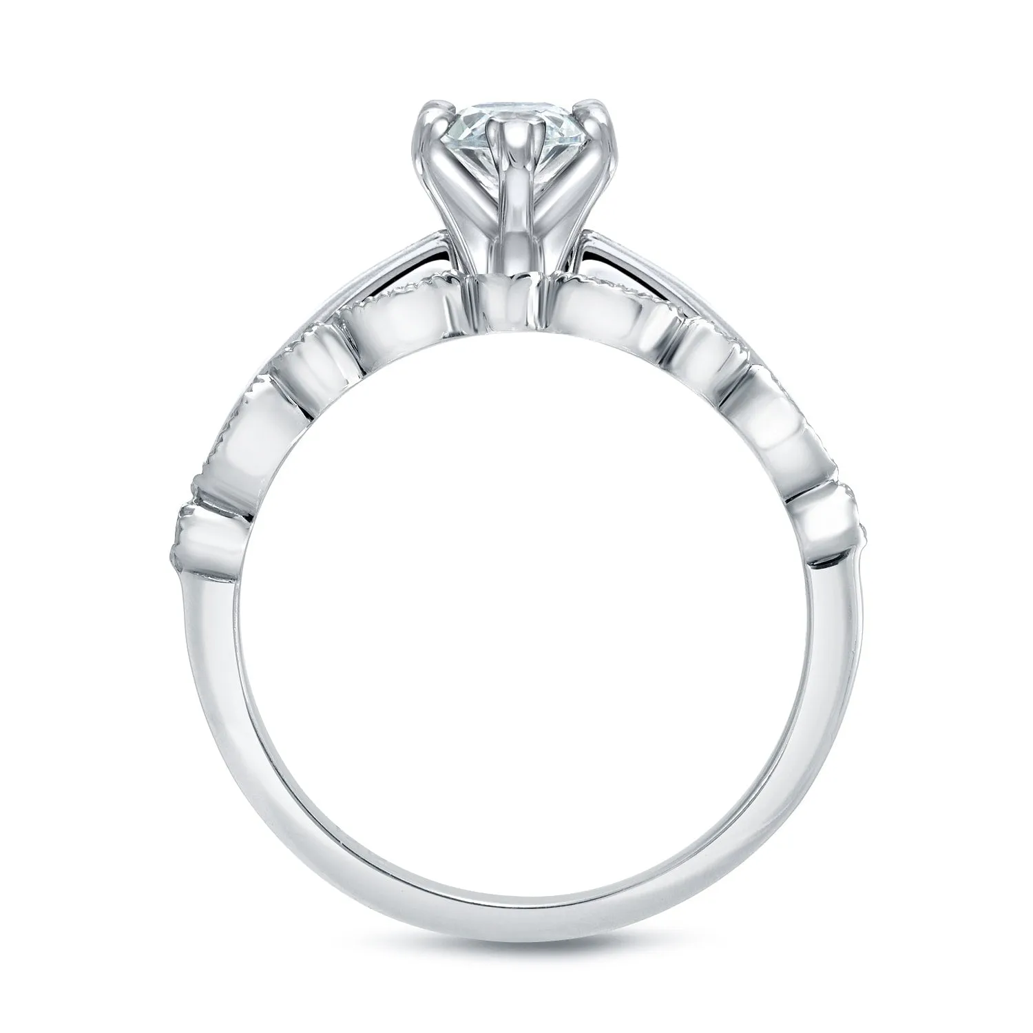 Auriya 14k Gold 1/2ctw Vintage Marquise-cut Solitaire Diamond Engagement Ring Set sold by Zulily product image thumbnail 5