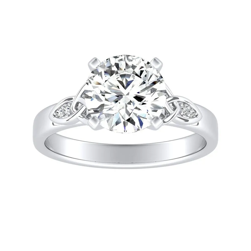 Auriya 14k Gold Modern 2ct Round Moissanite Engagement Ring sold by Zulily product image thumbnail 2