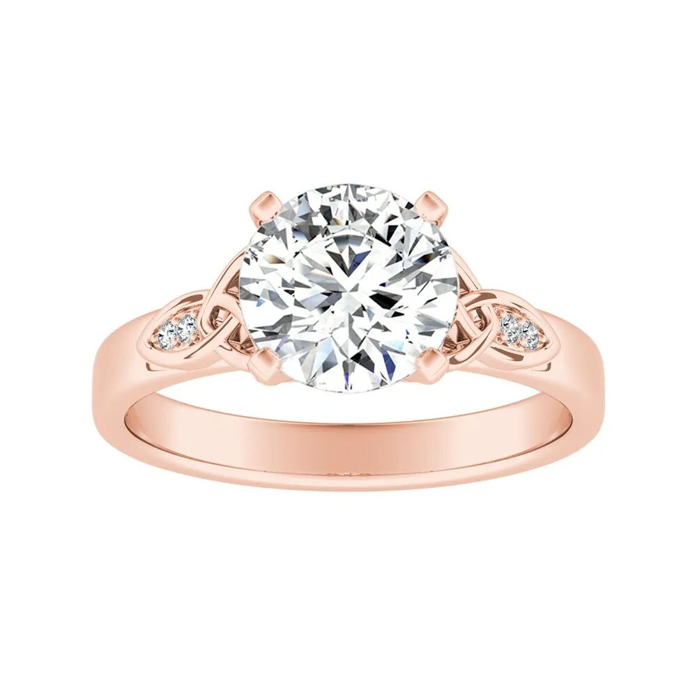 Auriya 14k Gold Modern 2ct Round Moissanite Engagement Ring sold by Zulily product image thumbnail 4