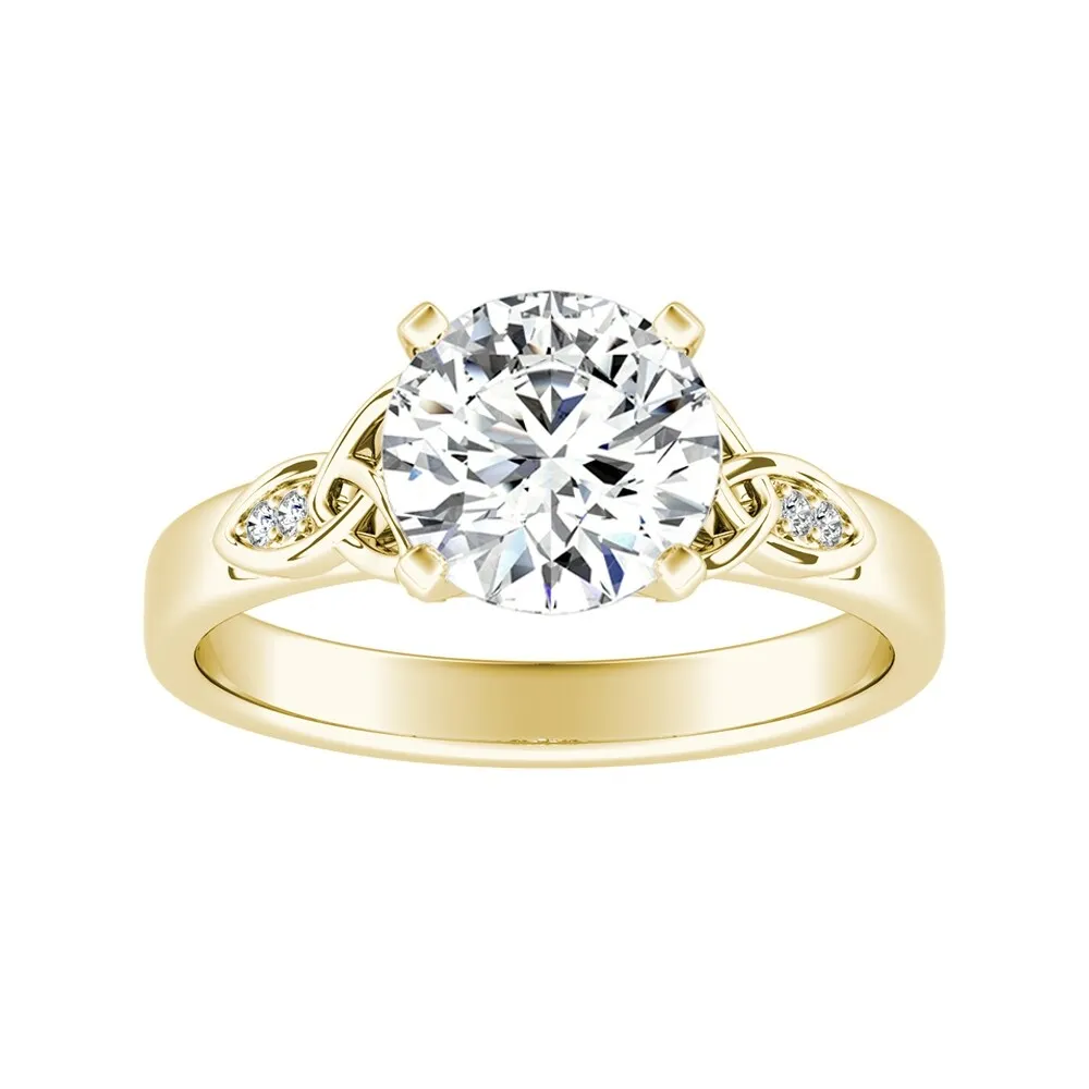 Auriya 14k Gold Modern 2ct Round Moissanite Engagement Ring sold by Zulily product image thumbnail 3