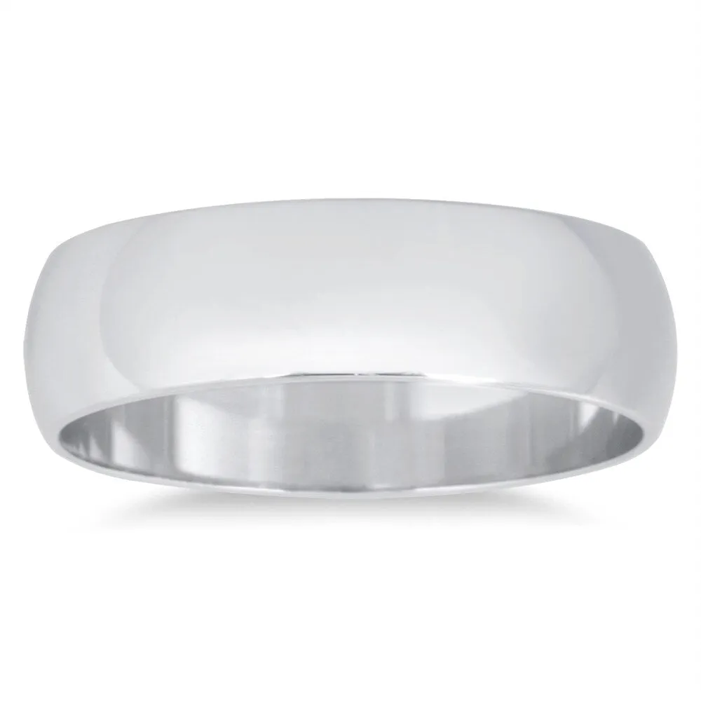 Marquee Jewels 14k White Gold Domed Wedding Band sold by Zulily