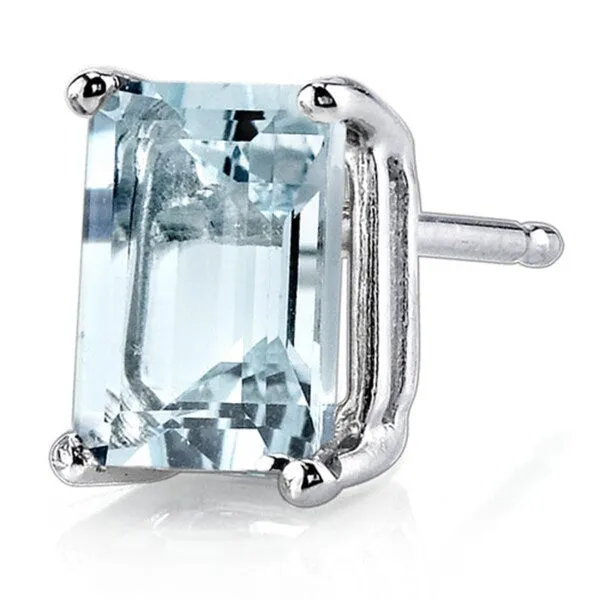 Oravo 14k White Gold Radiant-cut Gemstone Stud Earrings sold by Zulily product image thumbnail 5