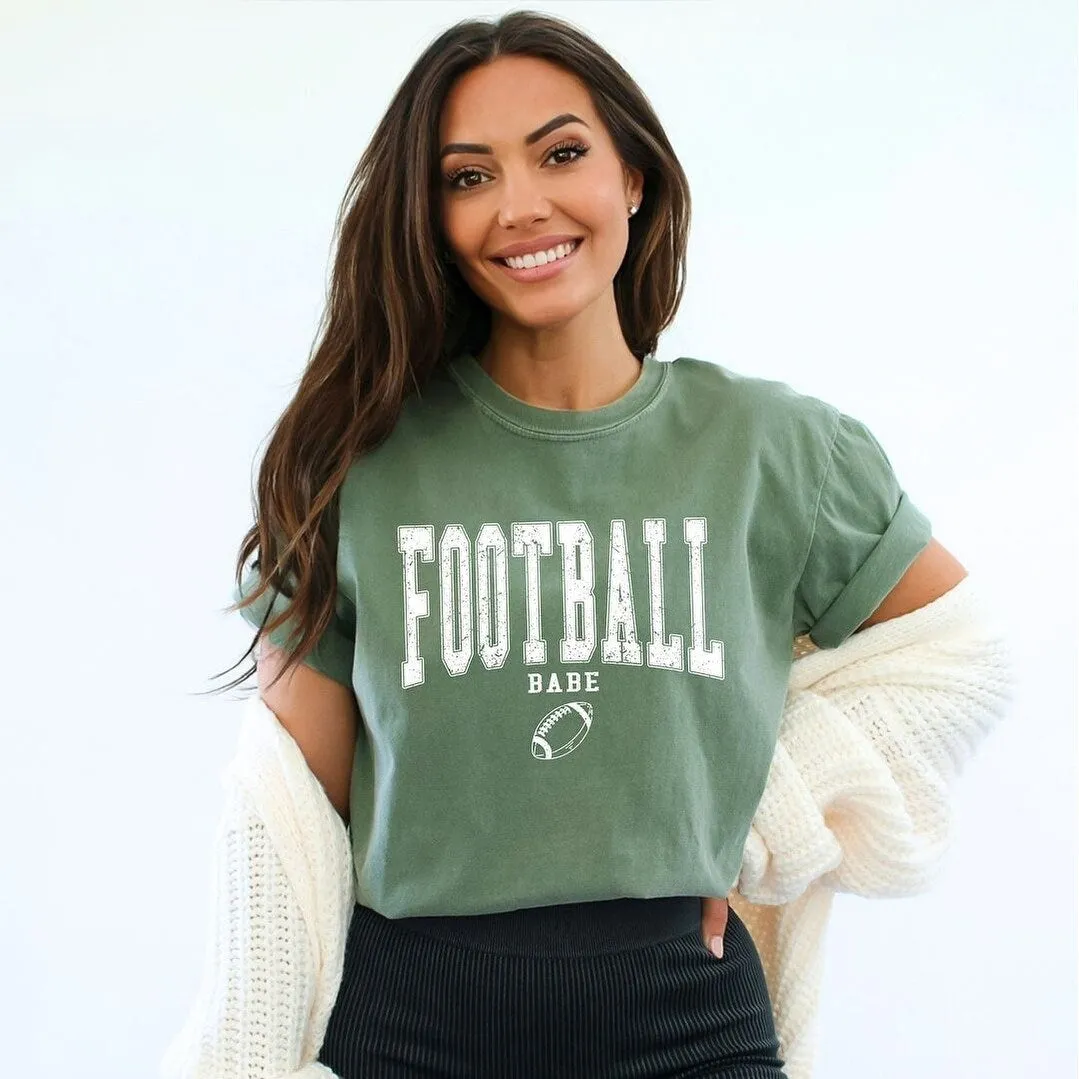 Varsity Football Babe Garment Dyed Tee sold by Zulily product image thumbnail 3