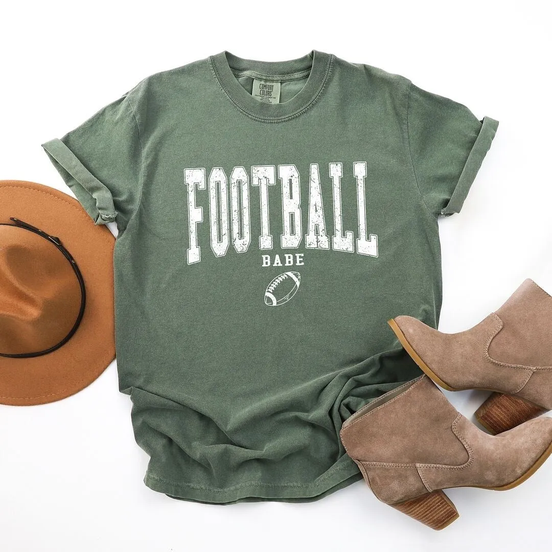 Varsity Football Babe Garment Dyed Tee sold by Zulily