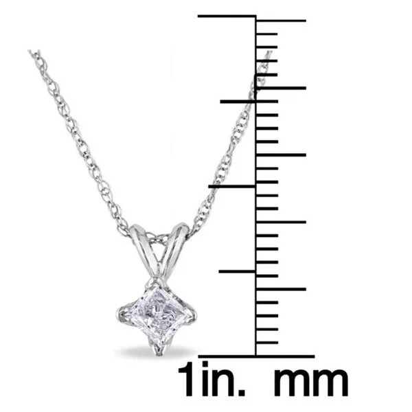 Miadora 14k Gold 1/3ct TDW Diamond Solitaire Necklace sold by Zulily product image thumbnail 2