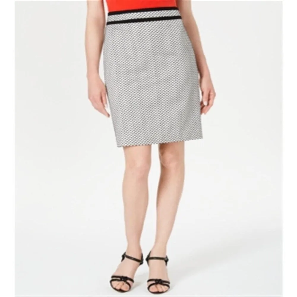 Calvin Klein Women's Back Slit & Zip Texture Speckle Pipe Skirt Gray Size 4 sold by Zulily product image thumbnail 3
