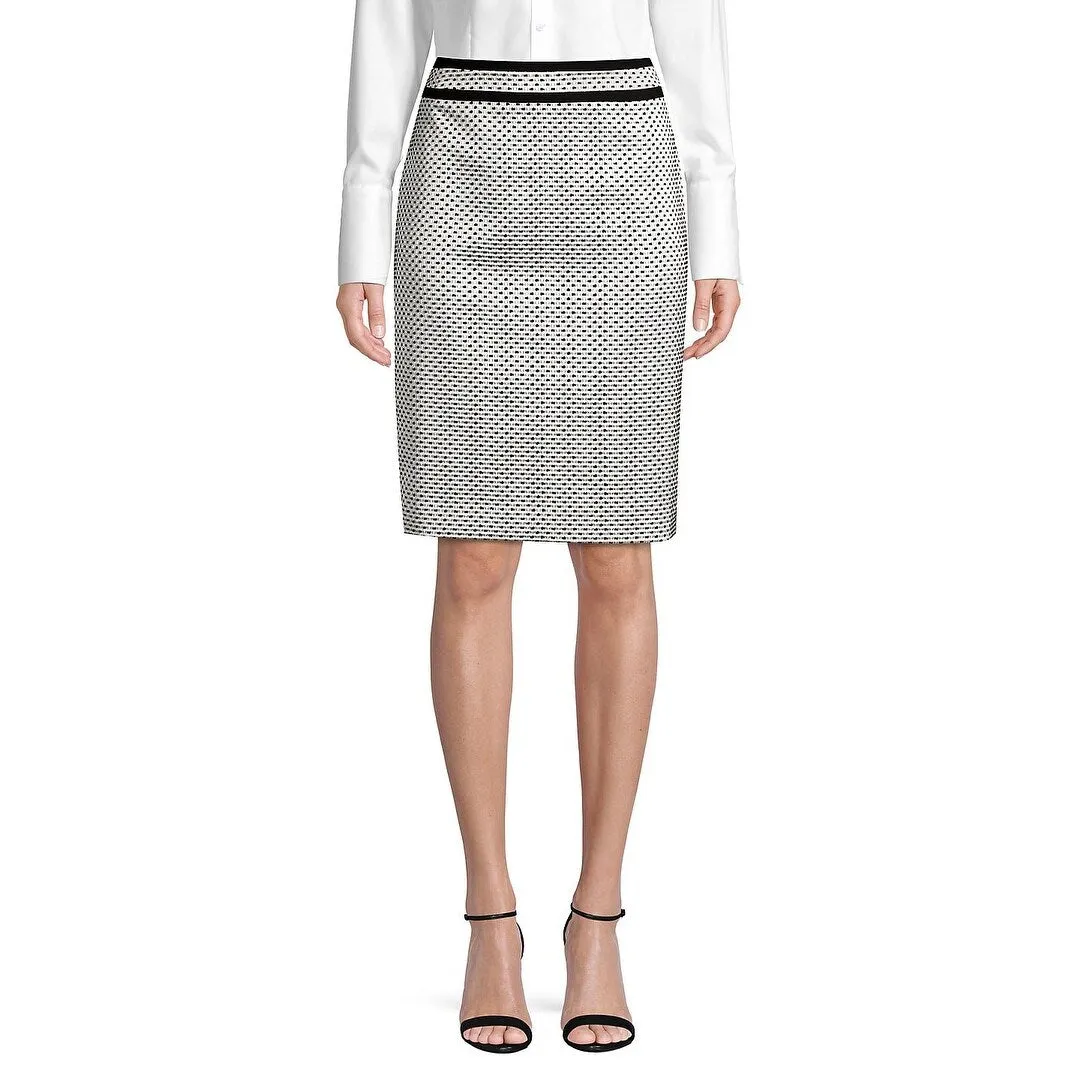 Calvin Klein Women's Back Slit & Zip Texture Speckle Pipe Skirt Gray Size 4 sold by Zulily