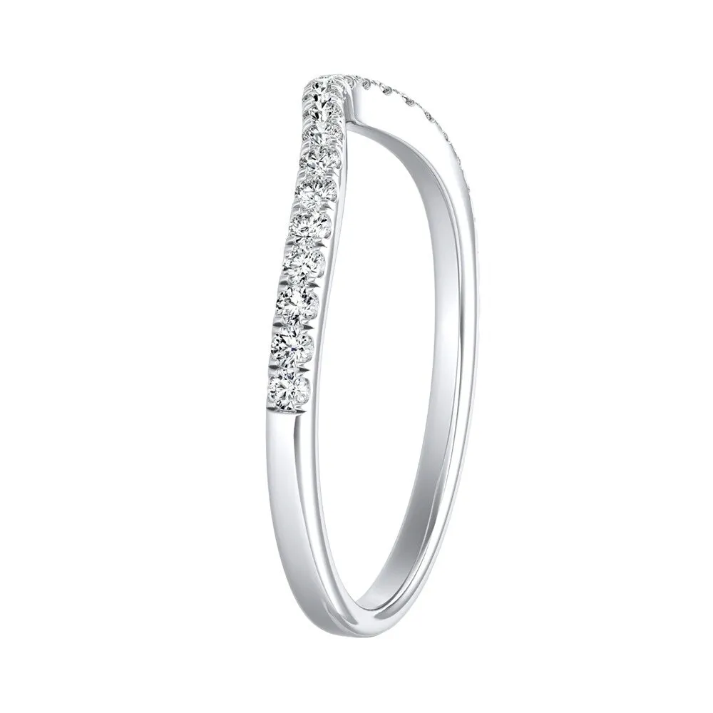 Auriya Contoured 1/5ctw Diamond Wedding Band 18k Gold sold by Zulily product image thumbnail 3