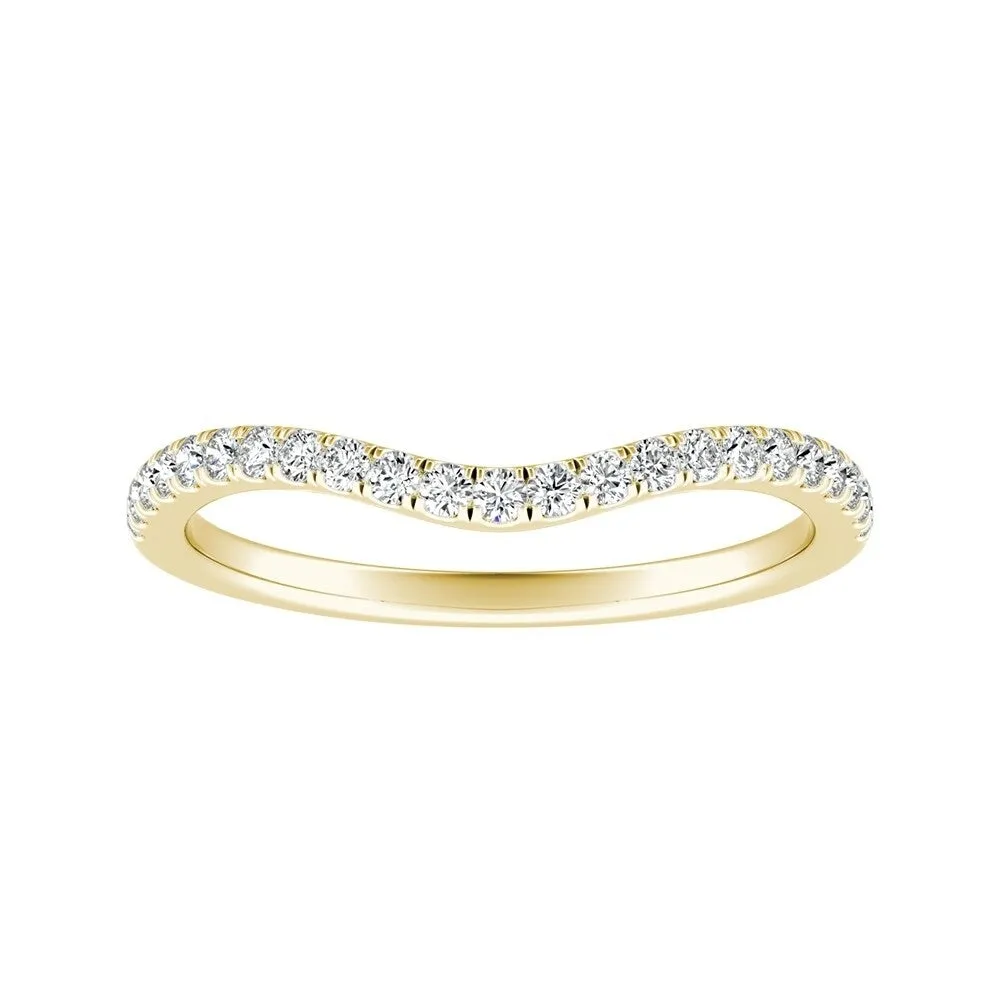 Auriya Contoured 1/5ctw Diamond Wedding Band 18k Gold sold by Zulily product image thumbnail 2