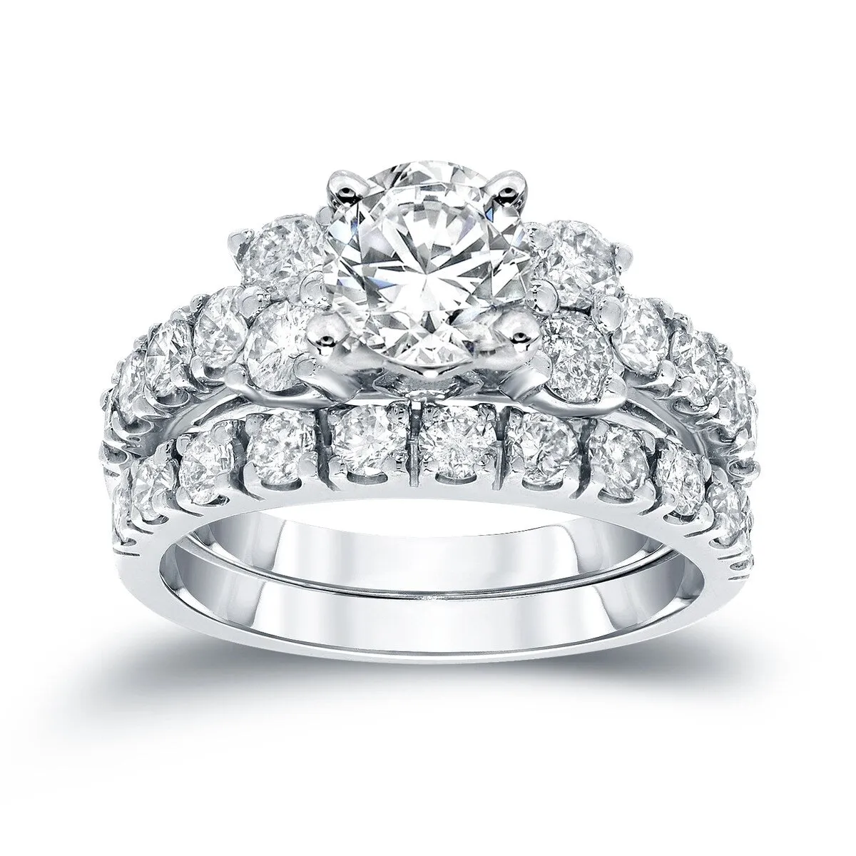 Auriya Classic 1 1/2ctw Round Diamond Engagement Ring Set 14k Gold sold by Zulily