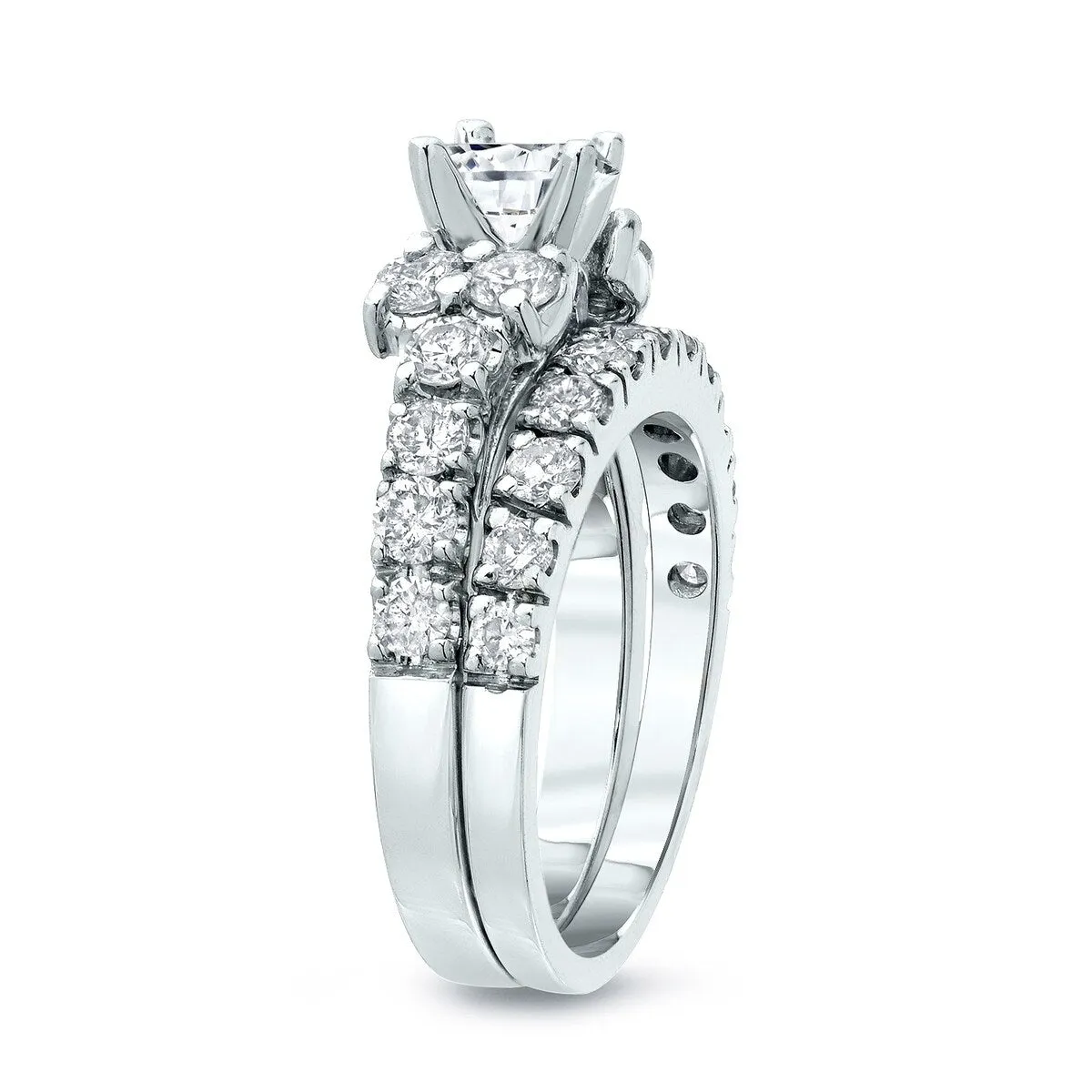 Auriya Classic 1 1/2ctw Round Diamond Engagement Ring Set 14k Gold sold by Zulily product image thumbnail 5